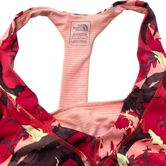 The North Face Women's Pink & Red VaporWick Built-In Bra Hike Tank Tops Large - Picture 7 of 7
